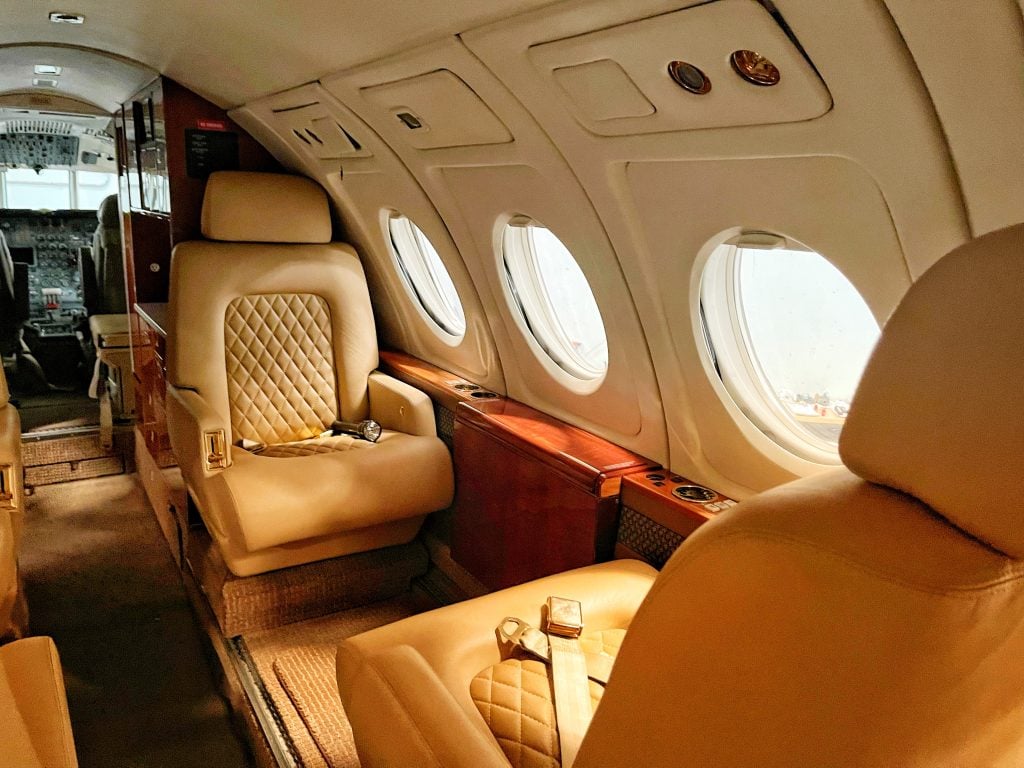 private jet.